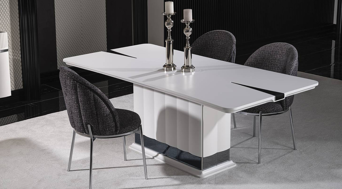 Aqua Metal Ayaklı Yemek Odası Takımı Yemek Odası