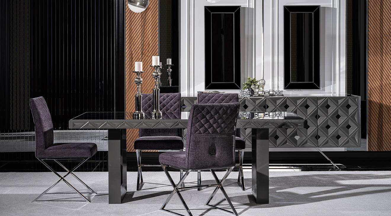 Viona Metal Ayaklı Yemek Odası Takımı Yemek Odası