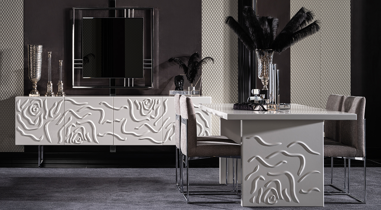 Parma Modern Metal Ayaklı Yemek Odası Takımı Yemek Odası