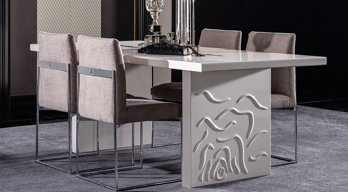 Parma Modern Metal Ayaklı Yemek Odası Takımı Yemek Odası