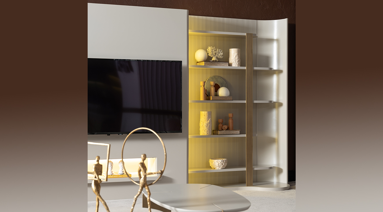 Porto Kitaplıklı Tv Ünitesi TV Ünitesi