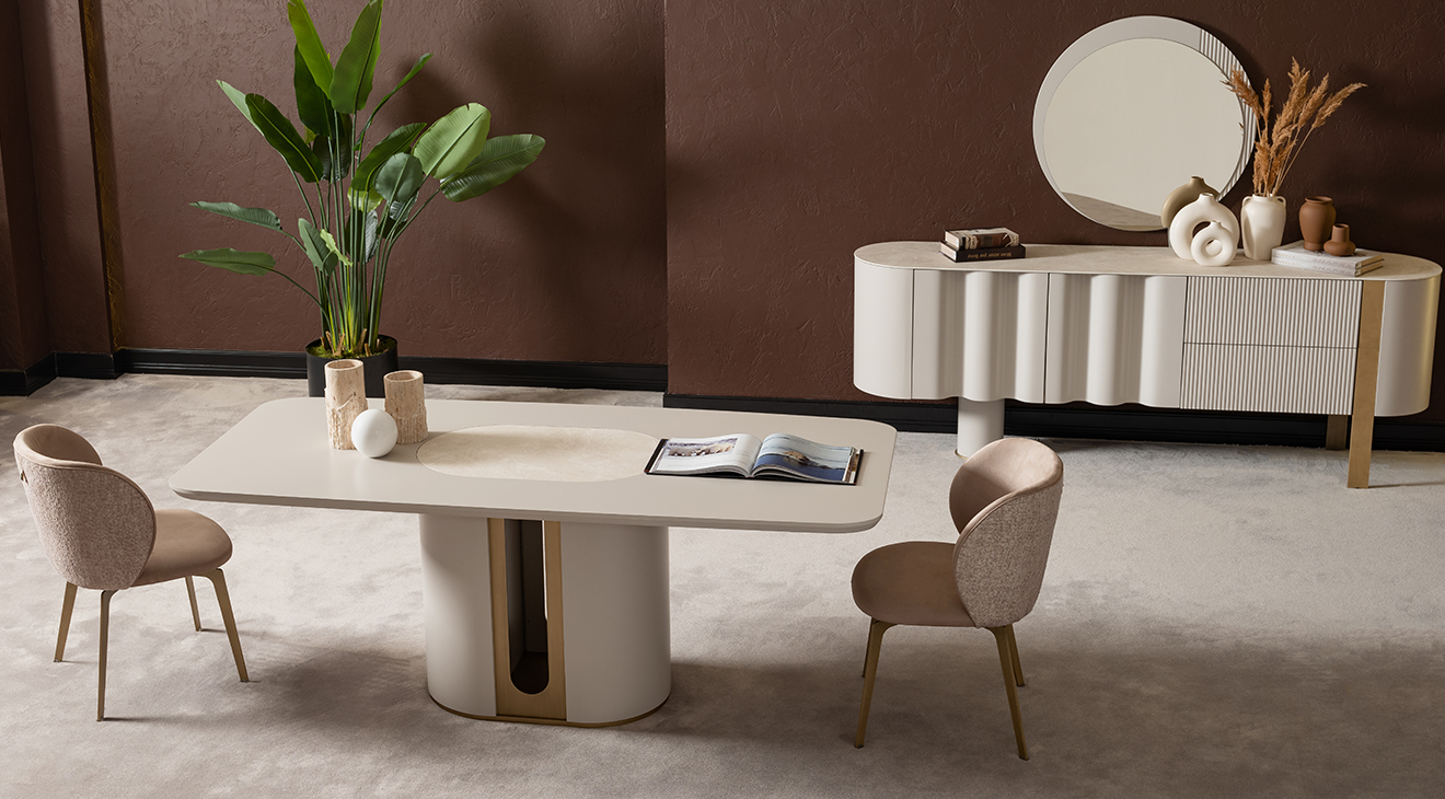 Porto Aytaşı Modern Yemek Odası Takımı Yemek Odası