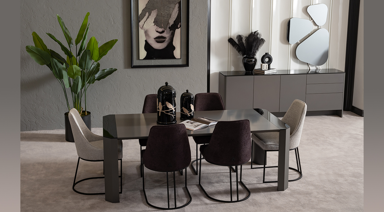 Prag Modern Yemek Odası Takımı Yemek Odası