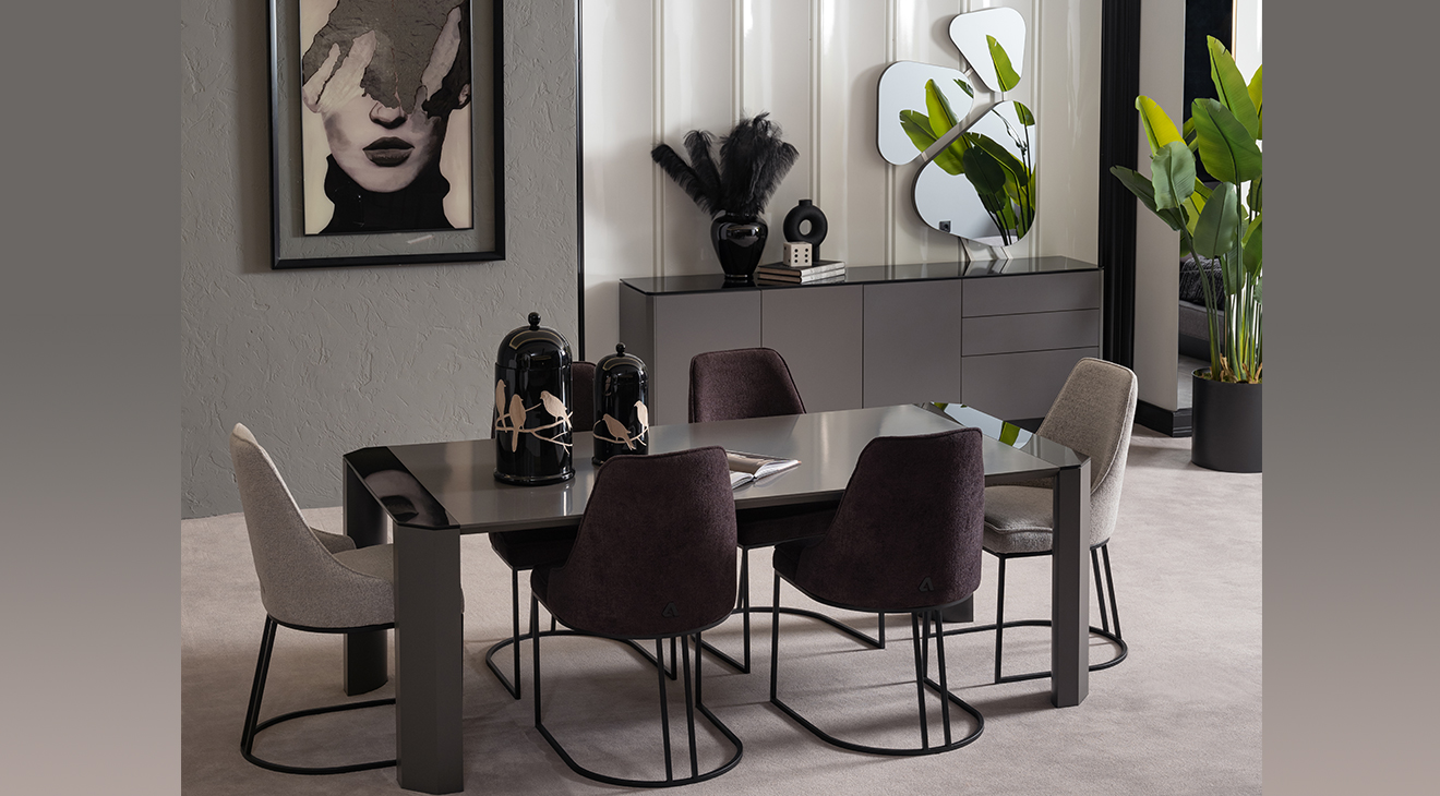 Prag Modern Yemek Odası Takımı Yemek Odası