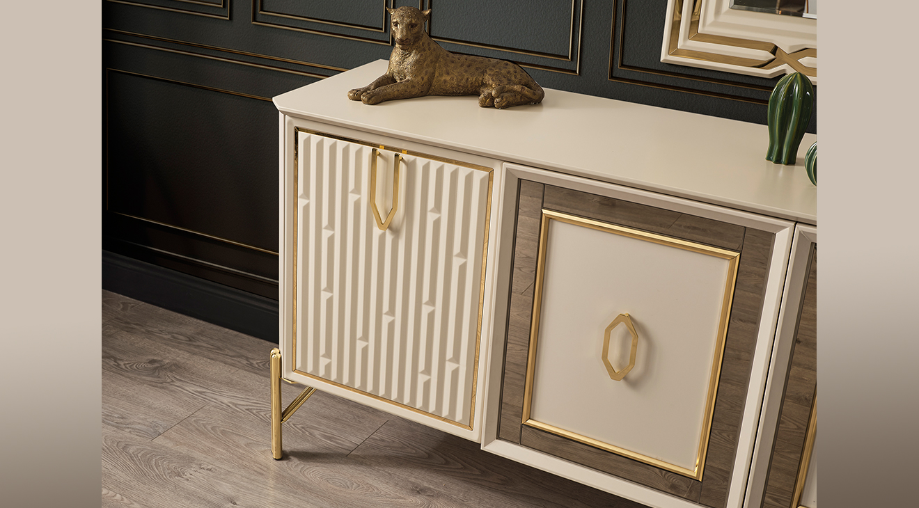 Bahar Gold Metal Ayaklı Yemek Odası Takımı Yemek Odası