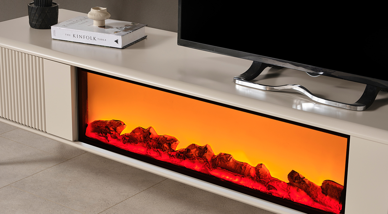 Akya Şömineli Tv Ünitesi TV Ünitesi