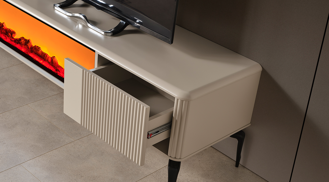 Akya Şömineli Tv Ünitesi TV Ünitesi