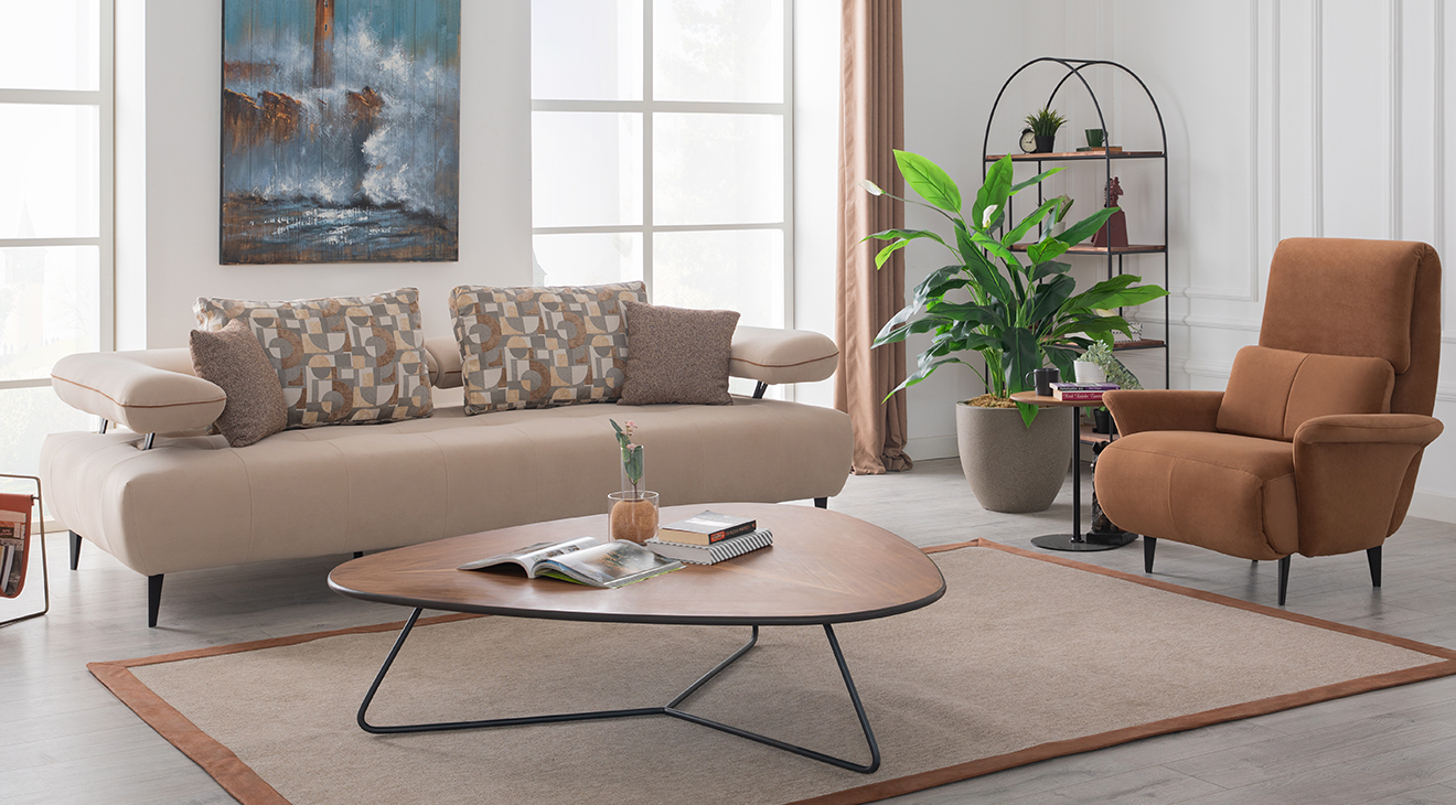 Tesla Metal Ayaklı Modern Koltuk Takımı Modern Koltuk Takımı