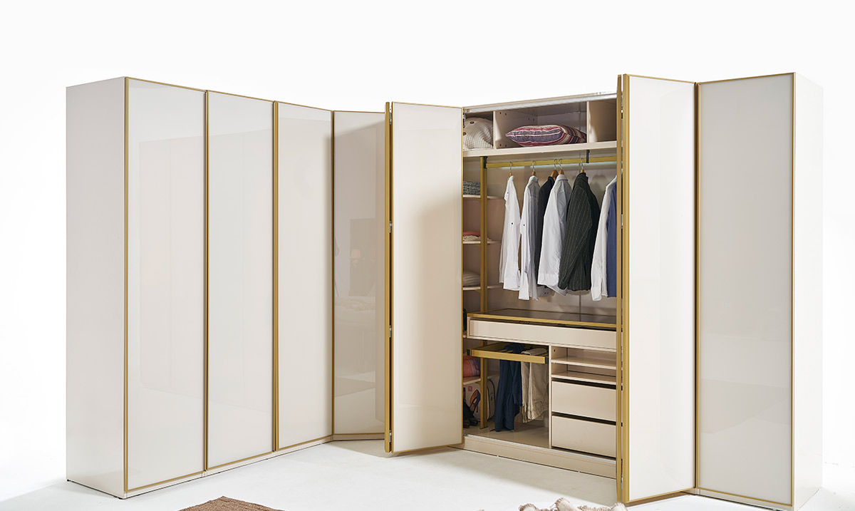 Kapadokya Köşe Dolaplı Yatak Odası Takımı Giyinme Odası