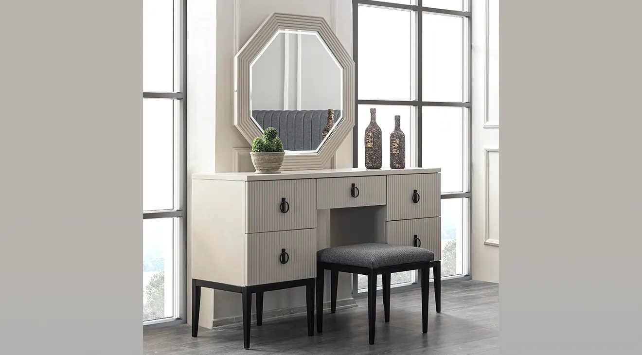 Defne 6 Kapaklı Yatak Odası Takımı (Temperli Cam) Yatak Odası