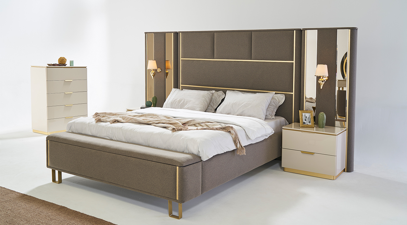 Kapadokya Köşe Dolaplı Yatak Odası Takımı Giyinme Odası