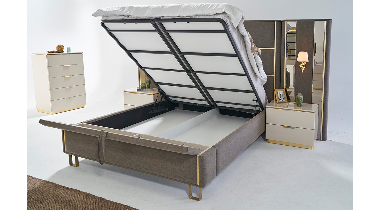 Kapadokya Köşe Dolaplı Yatak Odası Takımı Giyinme Odası