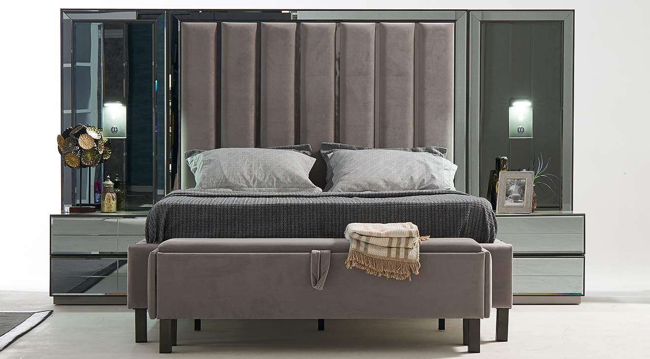 Oylat Köşe Dolaplı Yatak Odası Takımı Giyinme Odası