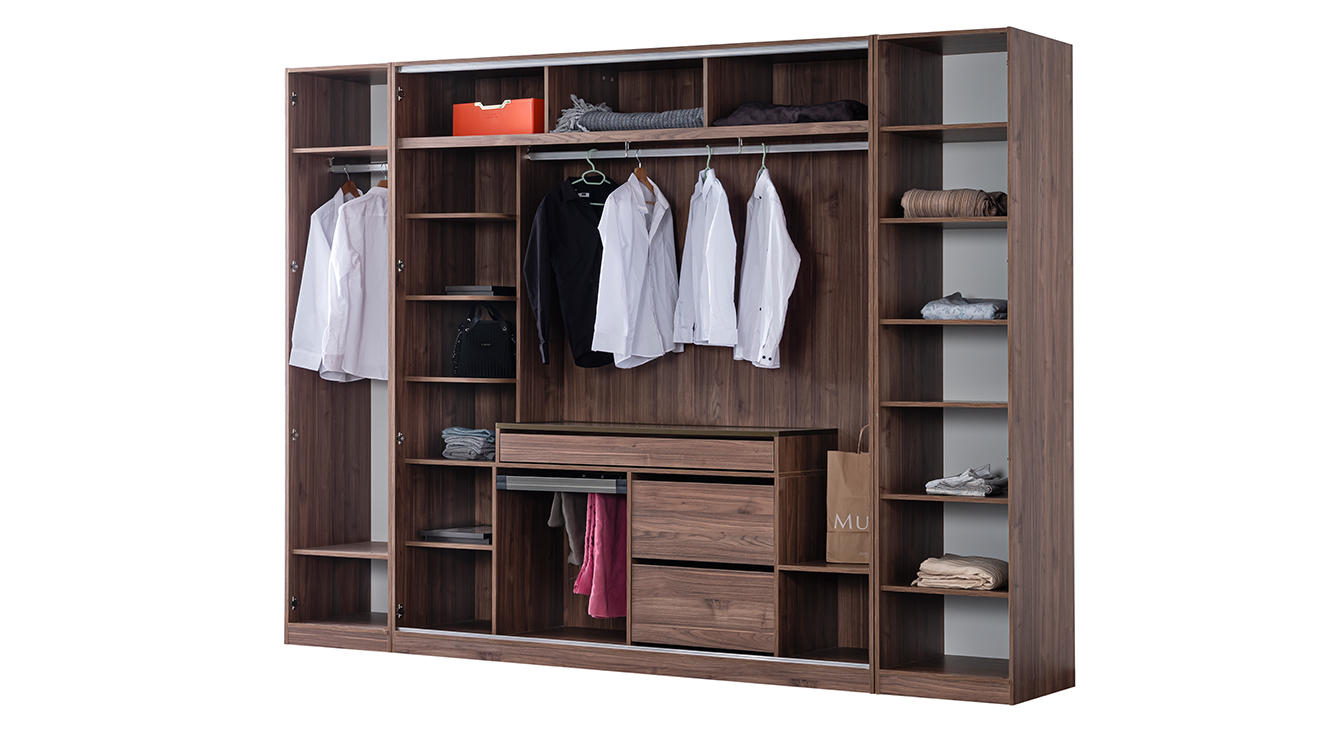 Antik 6 Kapaklı Ceviz Yatak Odası Takımı 2 Yatak Odası