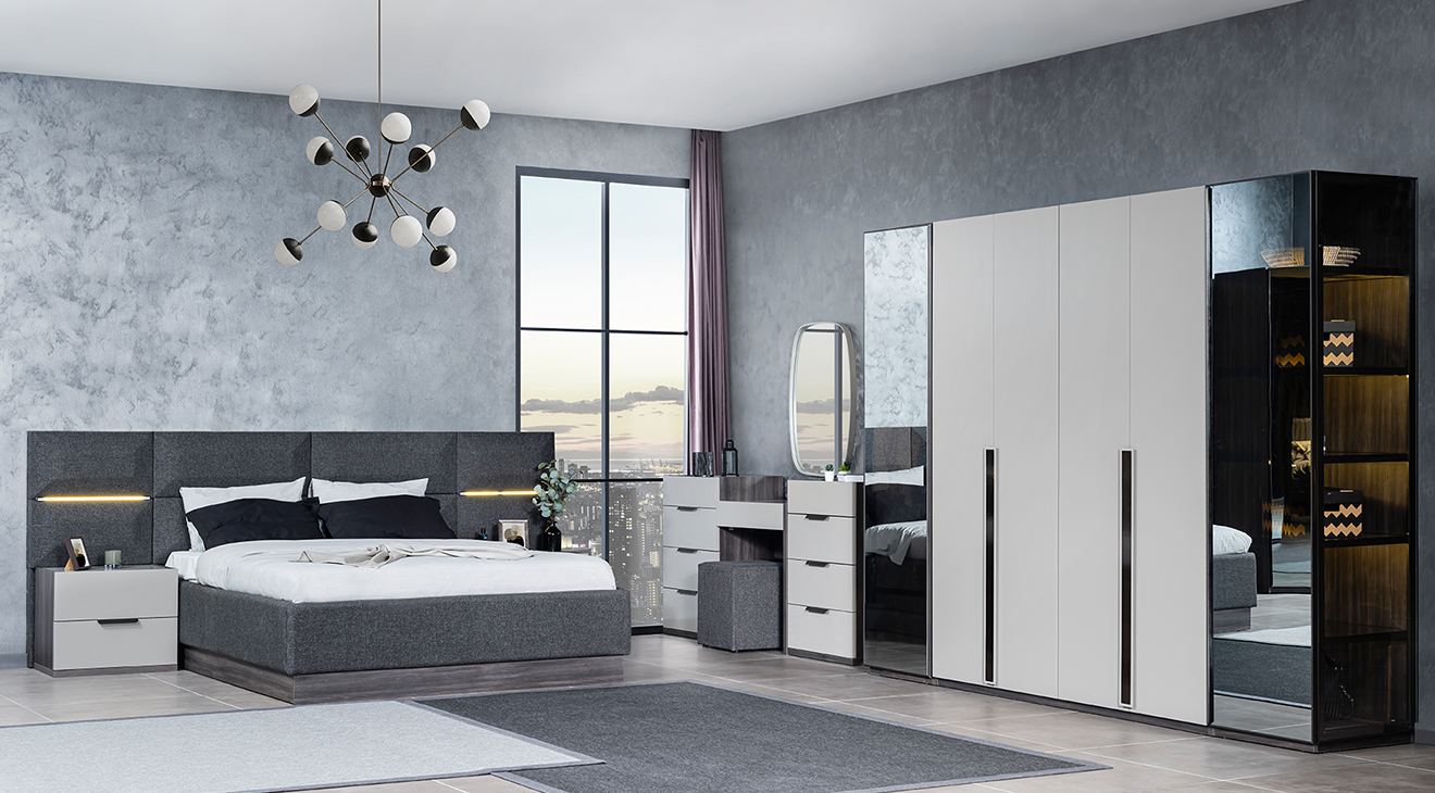 Adessa Akordiyon 6 Kapaklı Yatak Odası Takımı Yatak Odası