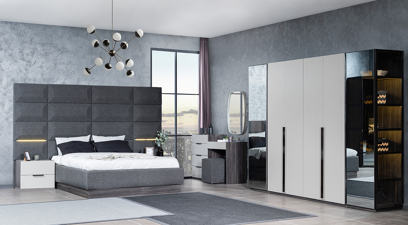 Adessa Akordiyon 6 Kapaklı Yatak Odası Takımı Yatak Odası