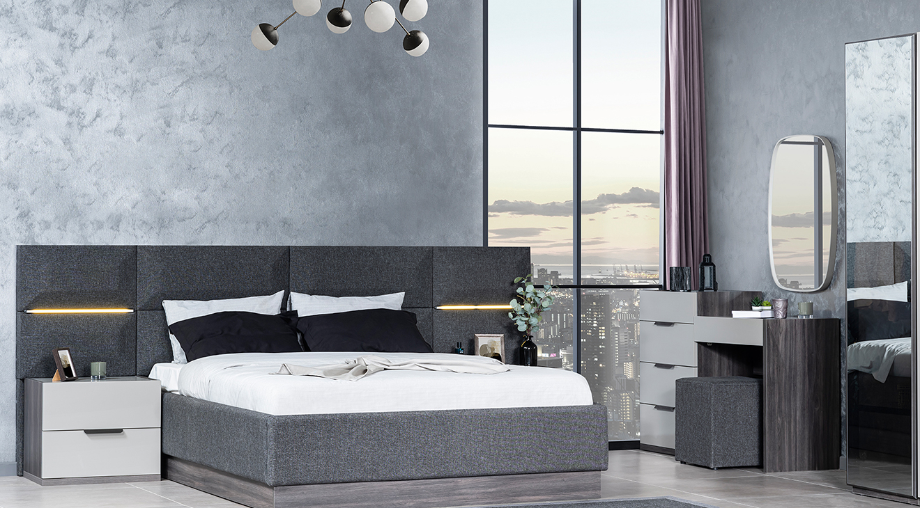 Adessa Köşe Dolaplı Yatak Odası Takımı Köşe Dolap