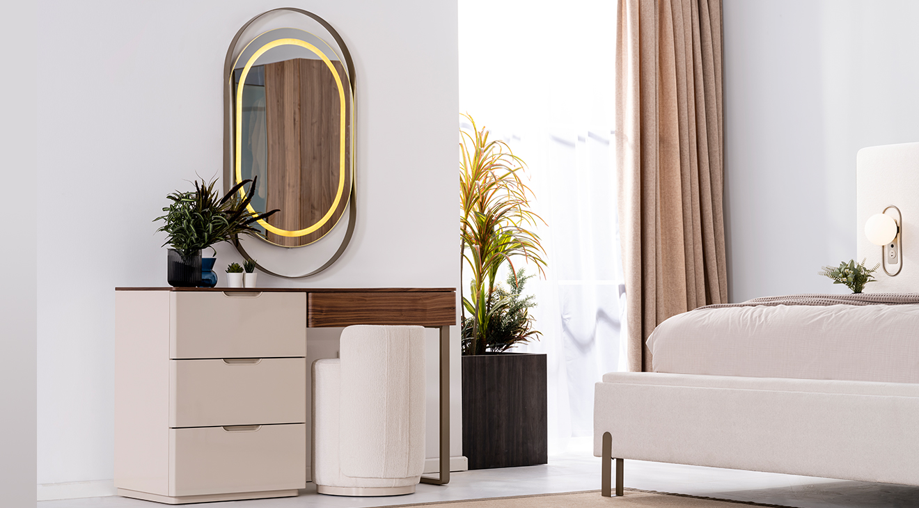 Bağdat Köşe Dolaplı Yatak Odası Takımı Köşe Dolap