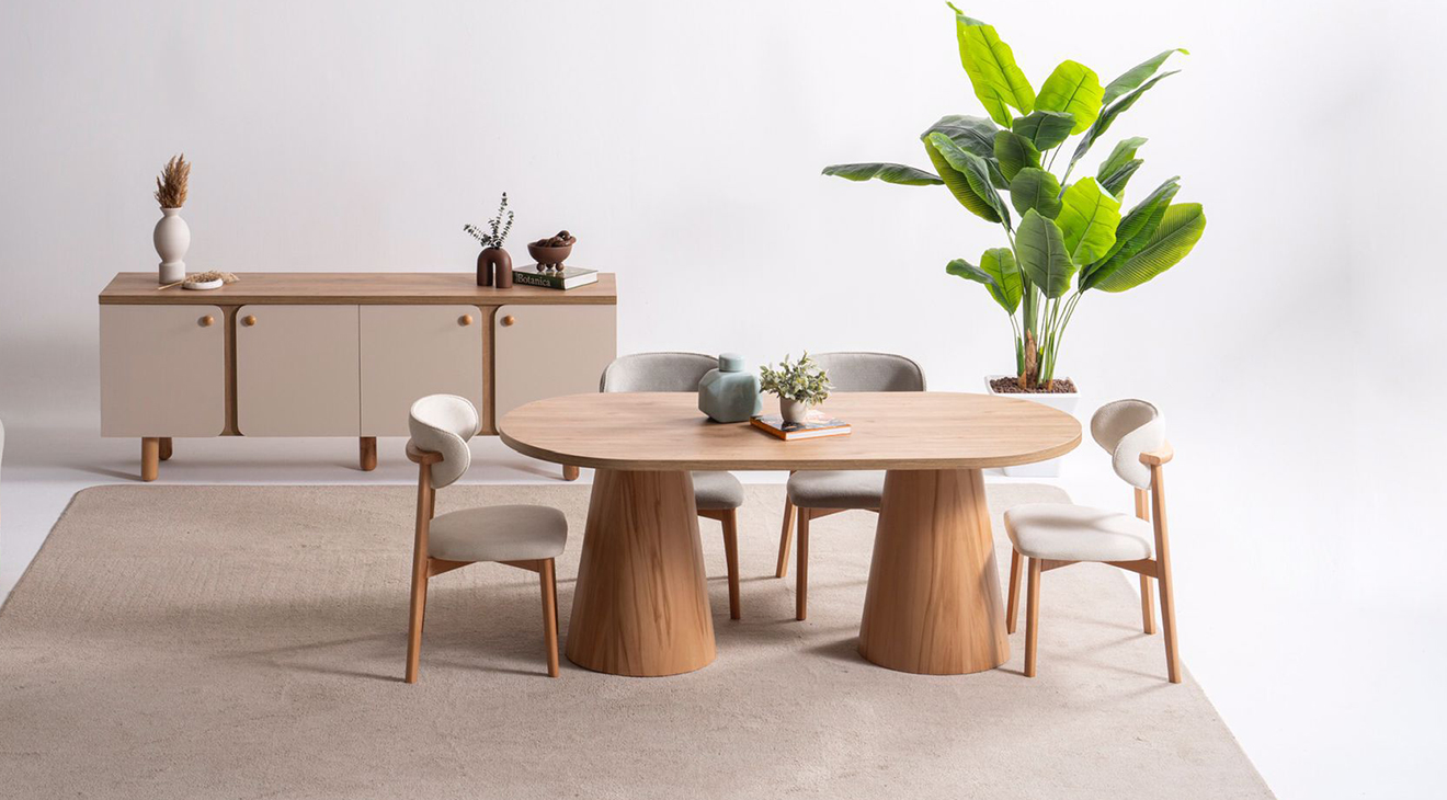 Kita Ceviz Yemek Odası Takımı Yemek Odası