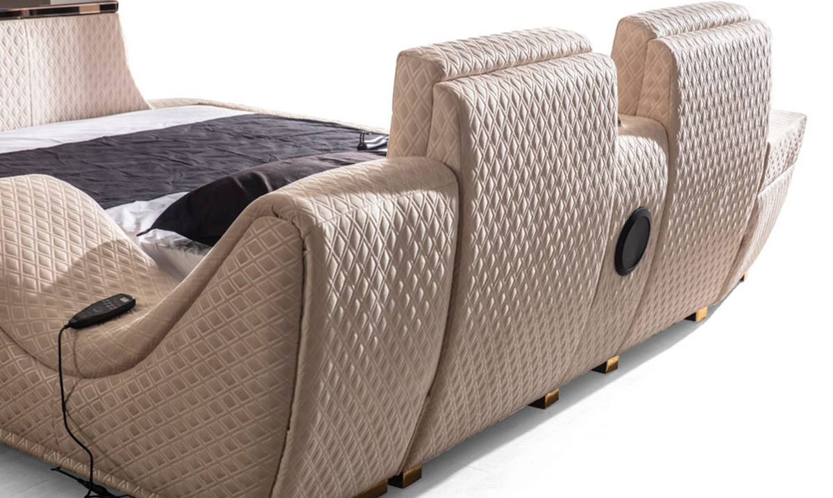 Confort Krem TV Mekanizmalı Masajlı Akıllı Karyola Akıllı Karyola