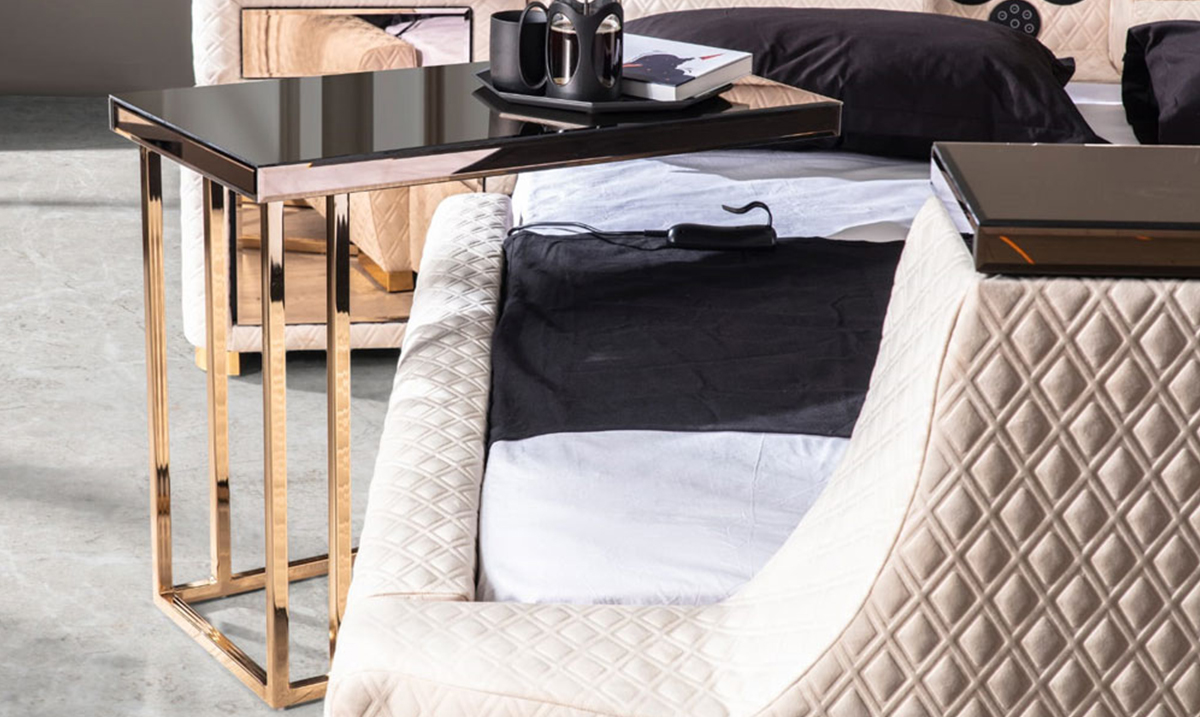 Confort Krem TV Mekanizmalı Masajlı Akıllı Karyola Akıllı Karyola