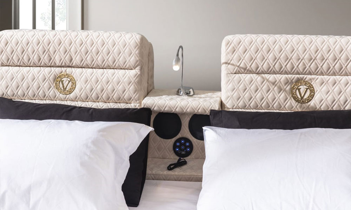 Confort Krem TV Mekanizmalı Masajlı Akıllı Karyola Akıllı Karyola