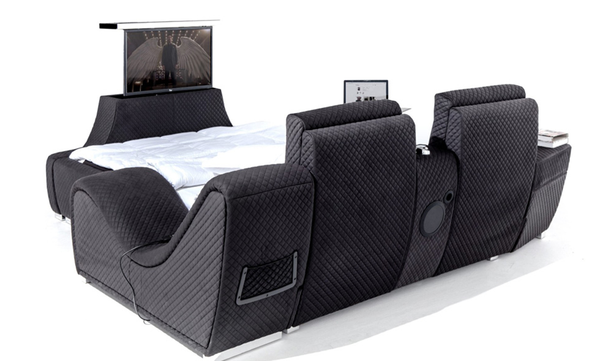 Confort Black Tv Mekanizmalı Masajlı Akıllı Karyola