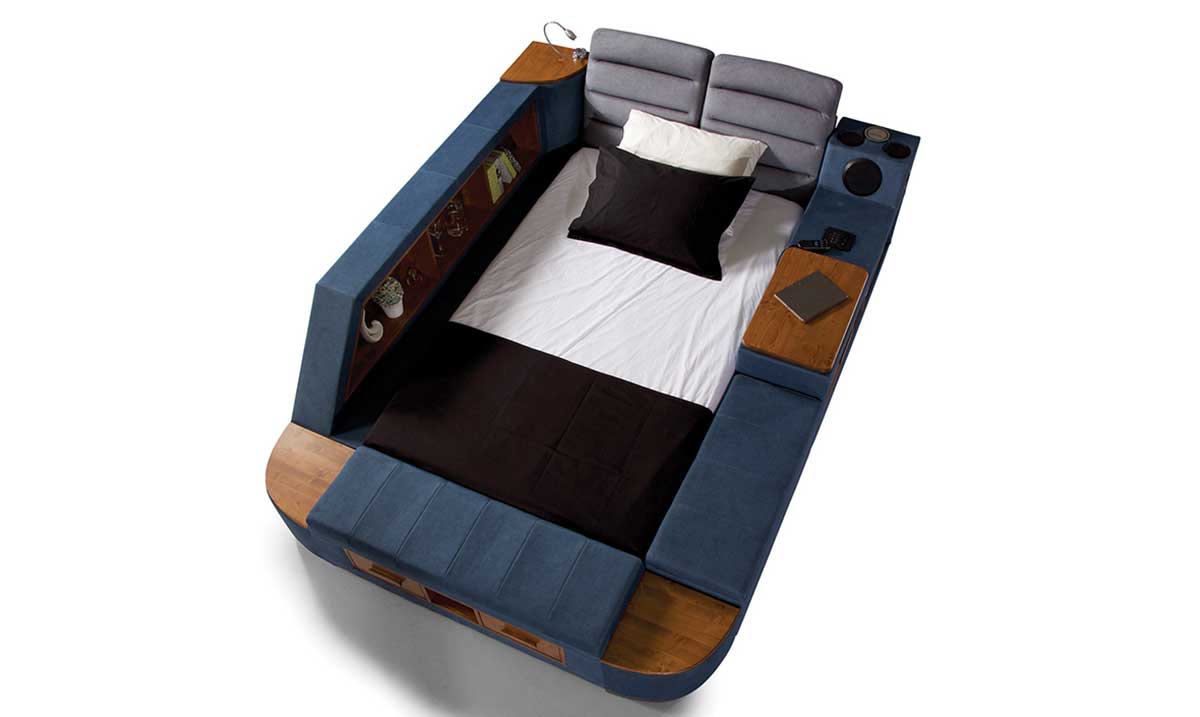 Luxe Life Mavi Ses Sistemli Akıllı Karyola Akıllı Karyola