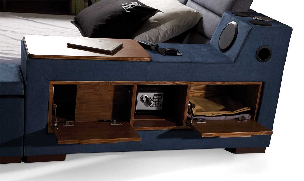 Luxe Life Mavi Ses Sistemli Akıllı Karyola Akıllı Karyola