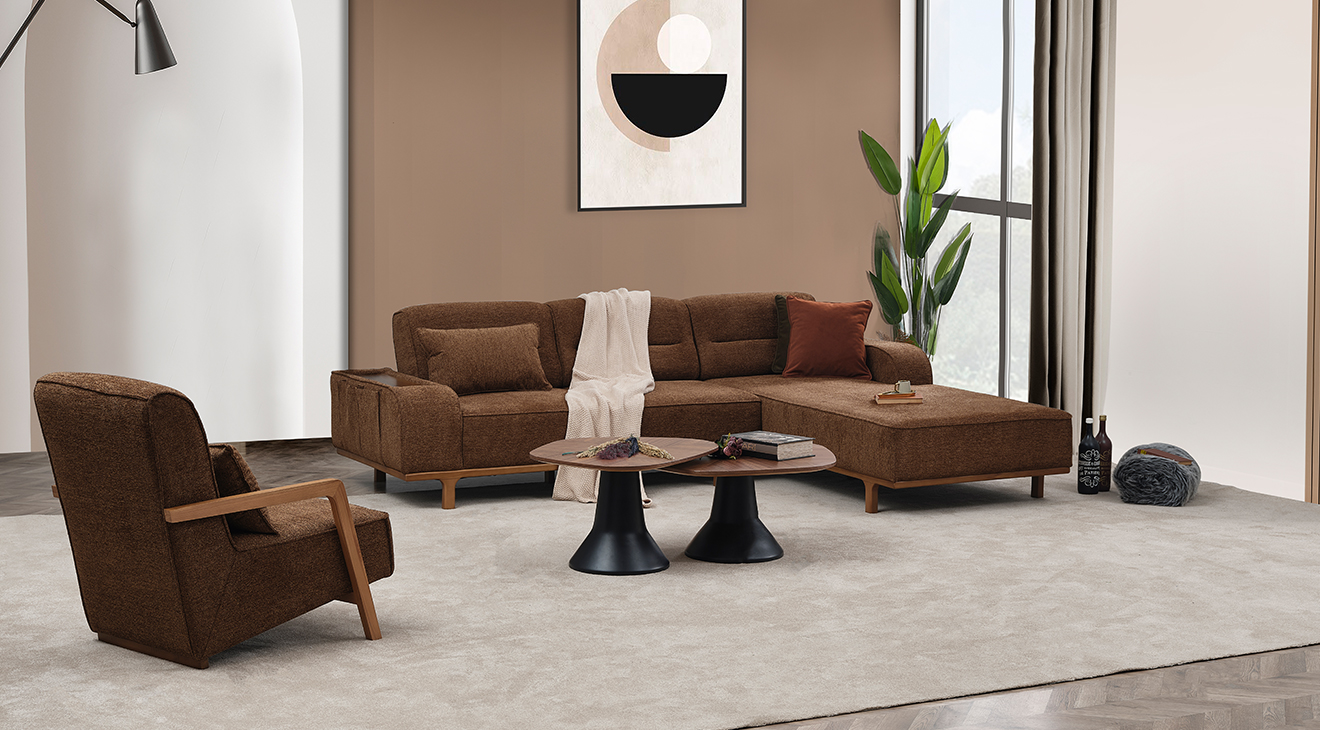 Neron Kanepeli Köşe Koltuk Takımı Köşe Koltuk