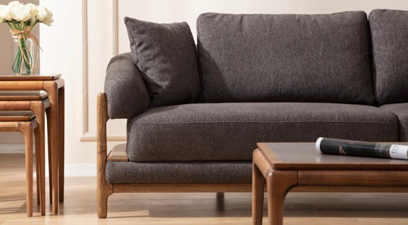 Acara Ahşap Ayaklı Modern Koltuk Takımı
