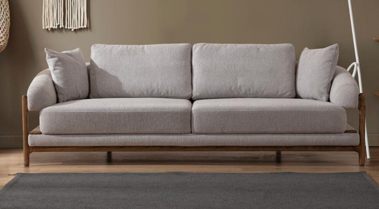 Acara Ahşap Ayaklı Modern Koltuk Takımı