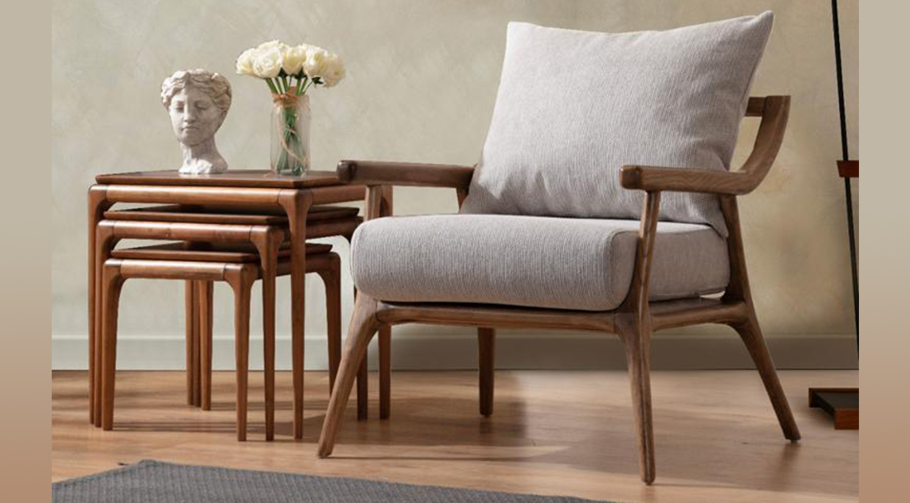 Acara Ahşap Ayaklı Modern Koltuk Takımı 2