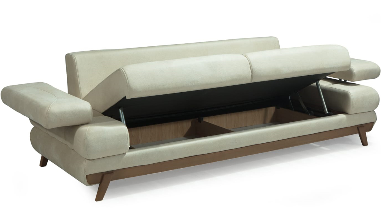 Optimus Yataklı Sandıklı Ahşap Ayaklı Koltuk Takımı Yataklı Koltuk Takımları