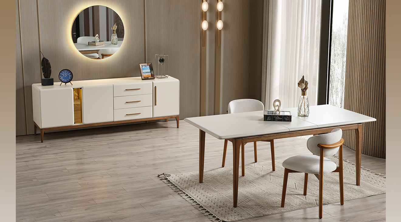 Prada Aytaşı Modern Yemek Odası Takımı Yemek Odası