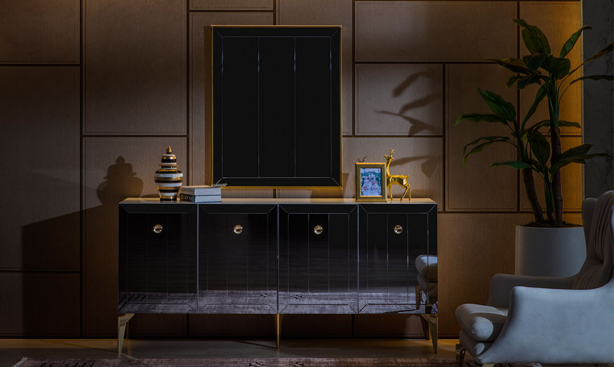 Lexus Gold Metal Ayaklı Yemek Odası Takımı Yemek Odası