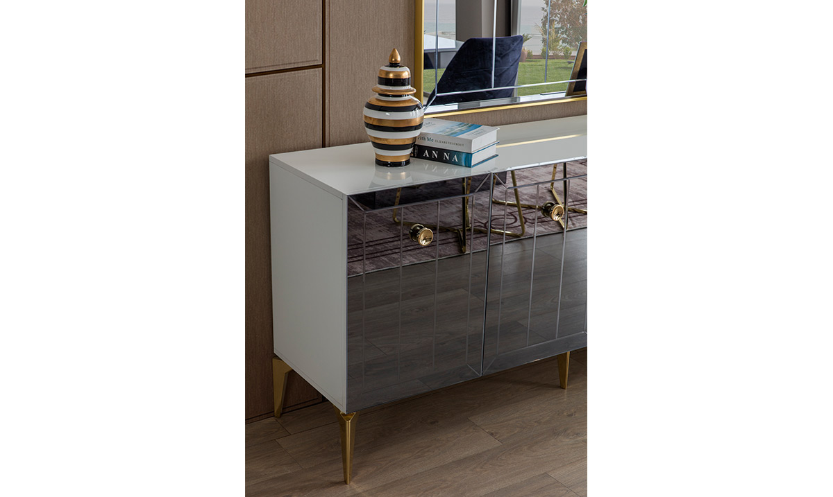 Lexus Gold Metal Ayaklı Yemek Odası Takımı Yemek Odası