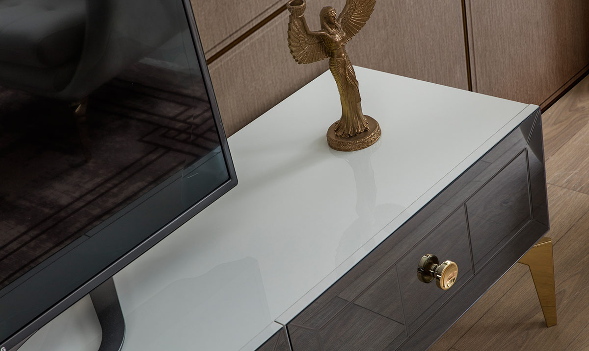 Lexus Gold Metal Ayaklı Tv Ünitesi TV Ünitesi