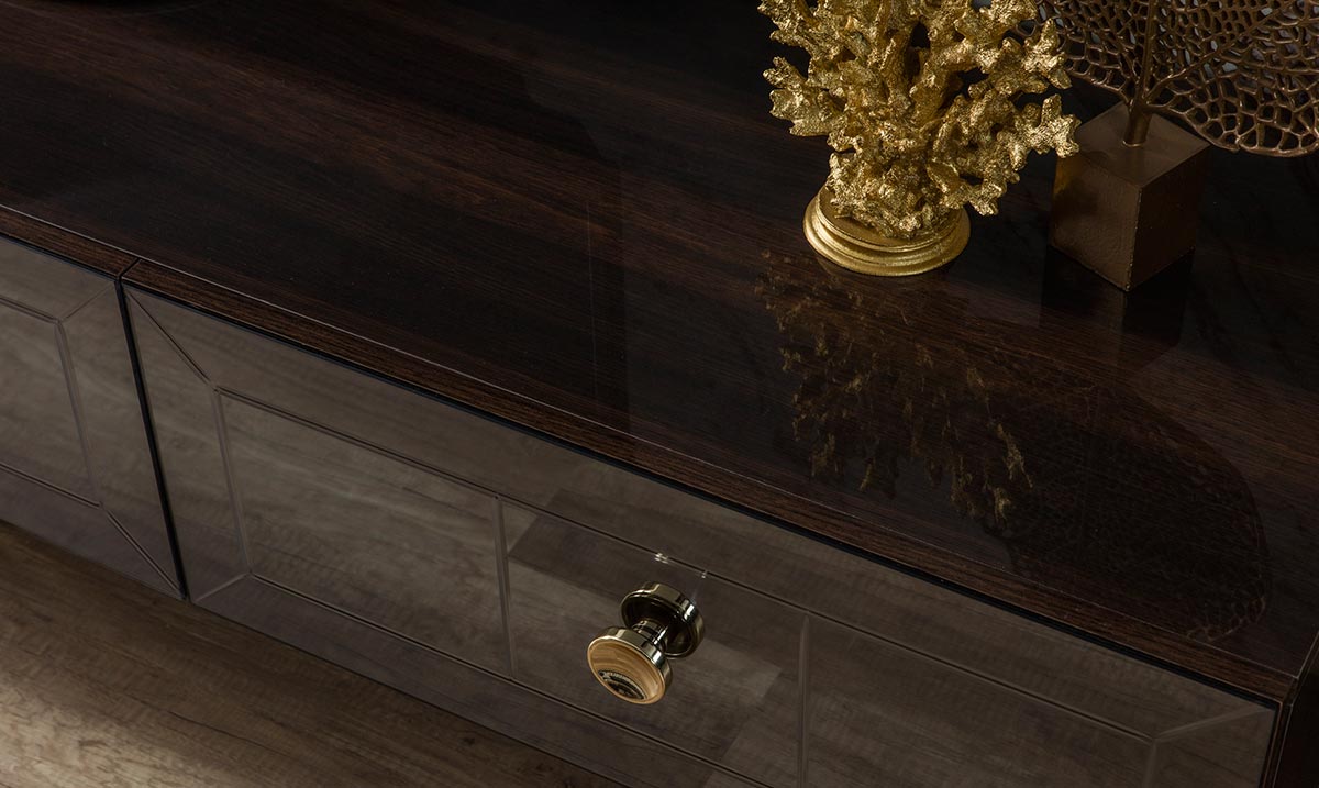 Lexus Ceviz Metal Ayaklı TV Ünitesi TV Ünitesi