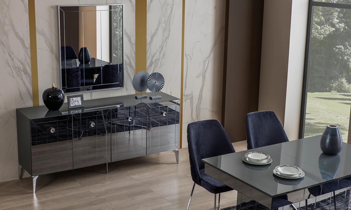 Lexus Gri Yemek Odası Takımı Yemek Odası