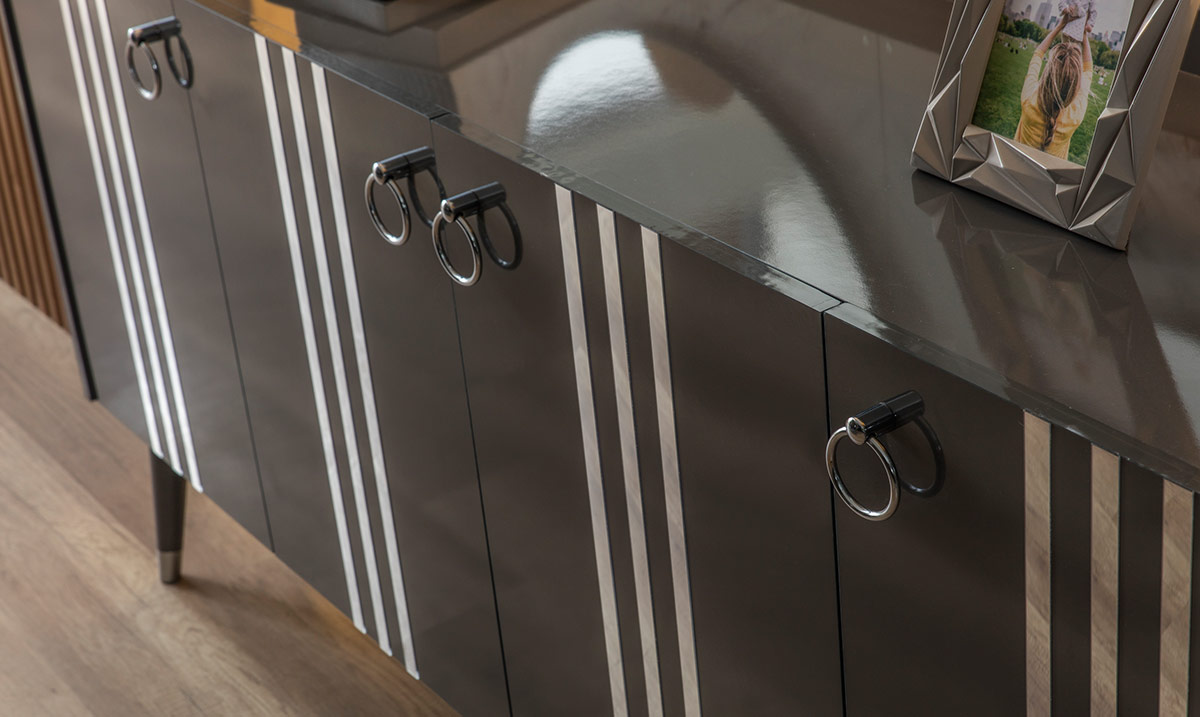 Lotus Antrasit Yemek Odası Takımı Yemek Odası