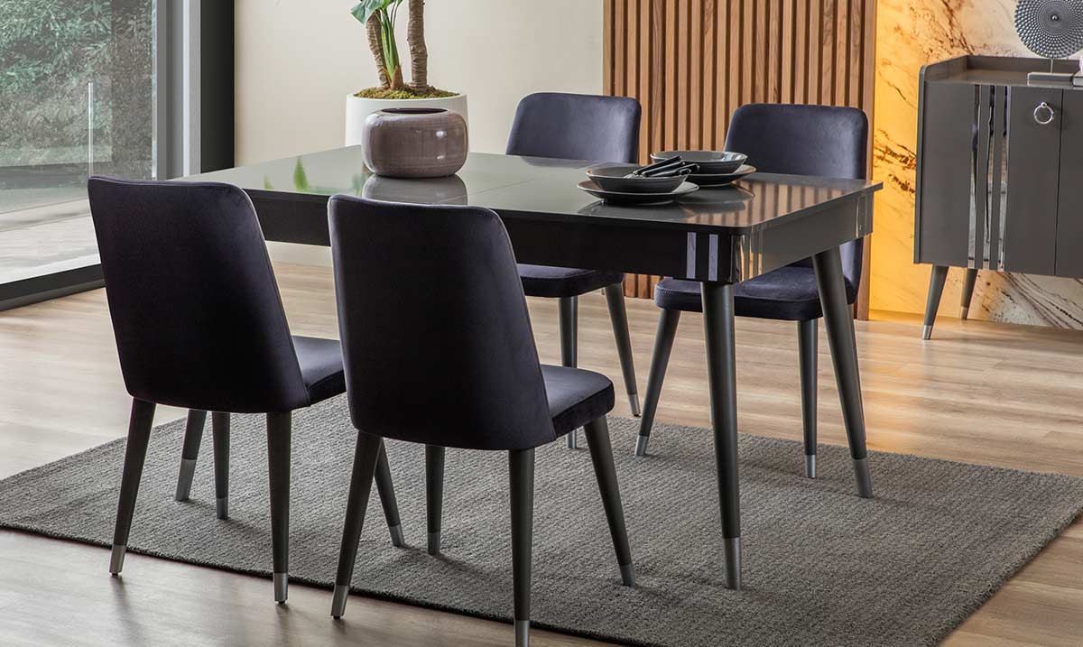 Lotus Antrasit Yemek Odası Takımı Yemek Odası