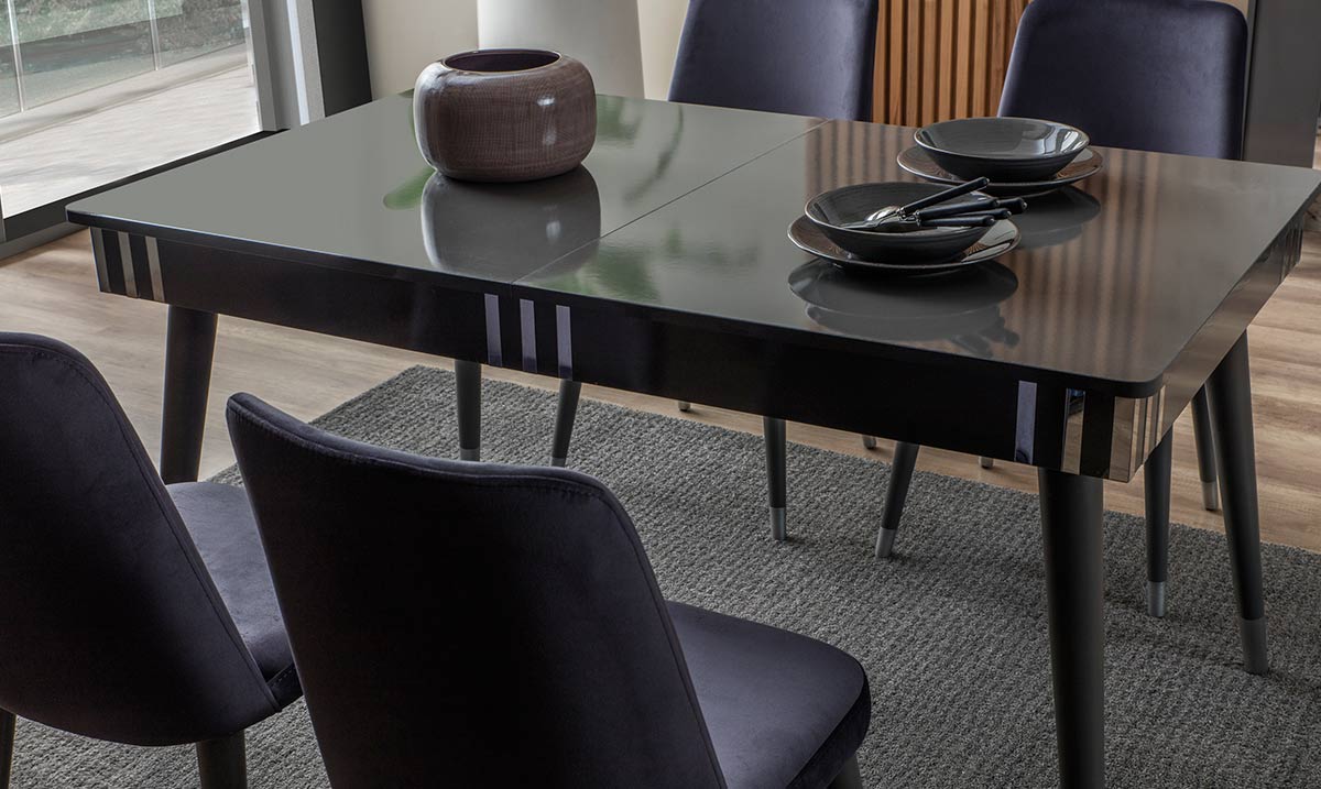 Lotus Antrasit Yemek Odası Takımı Yemek Odası