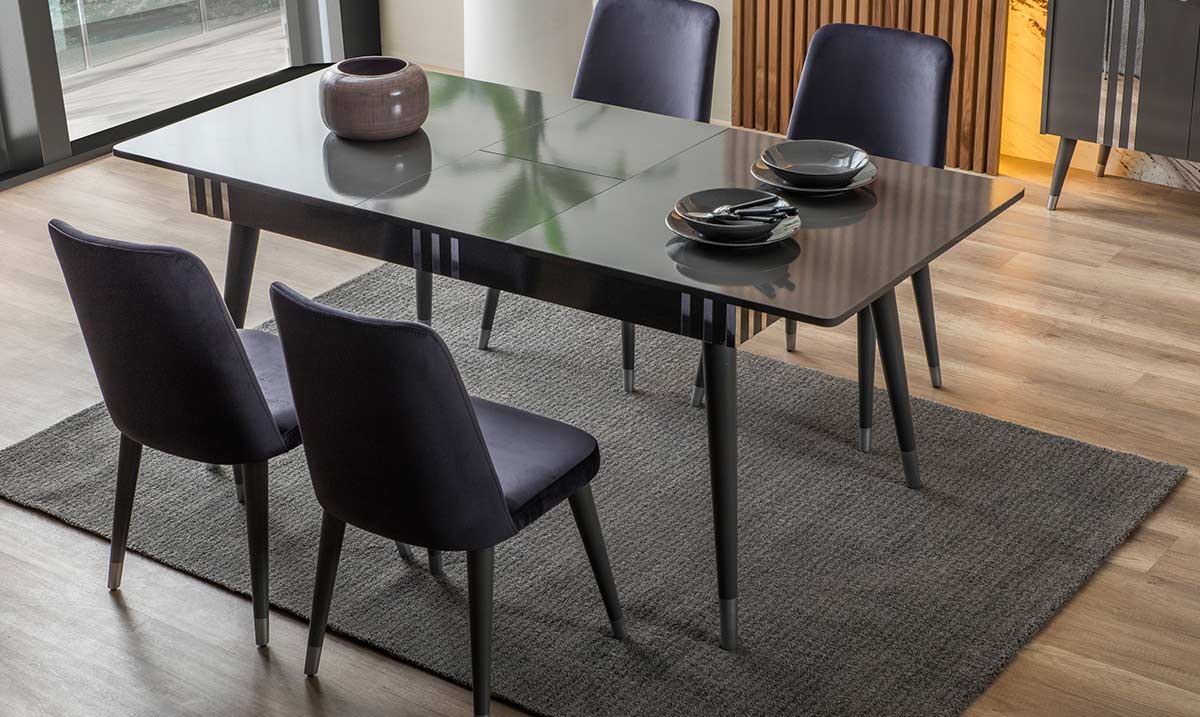 Lotus Antrasit Yemek Odası Takımı Yemek Odası