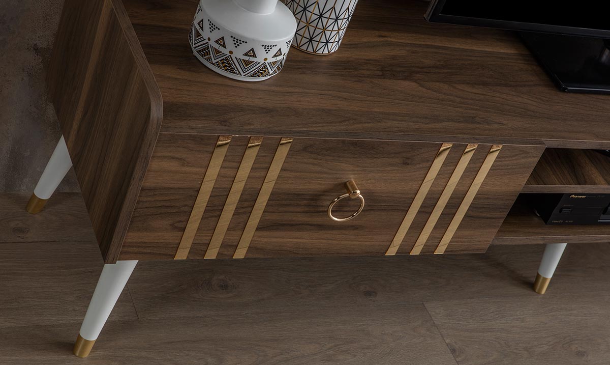 Lotus Ceviz Aytaşı Tv Ünitesi TV Ünitesi