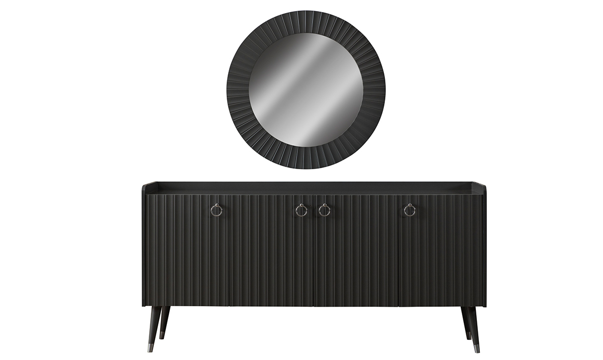 Almanya Antrasit Yemek Odası Takımı Yemek Odası