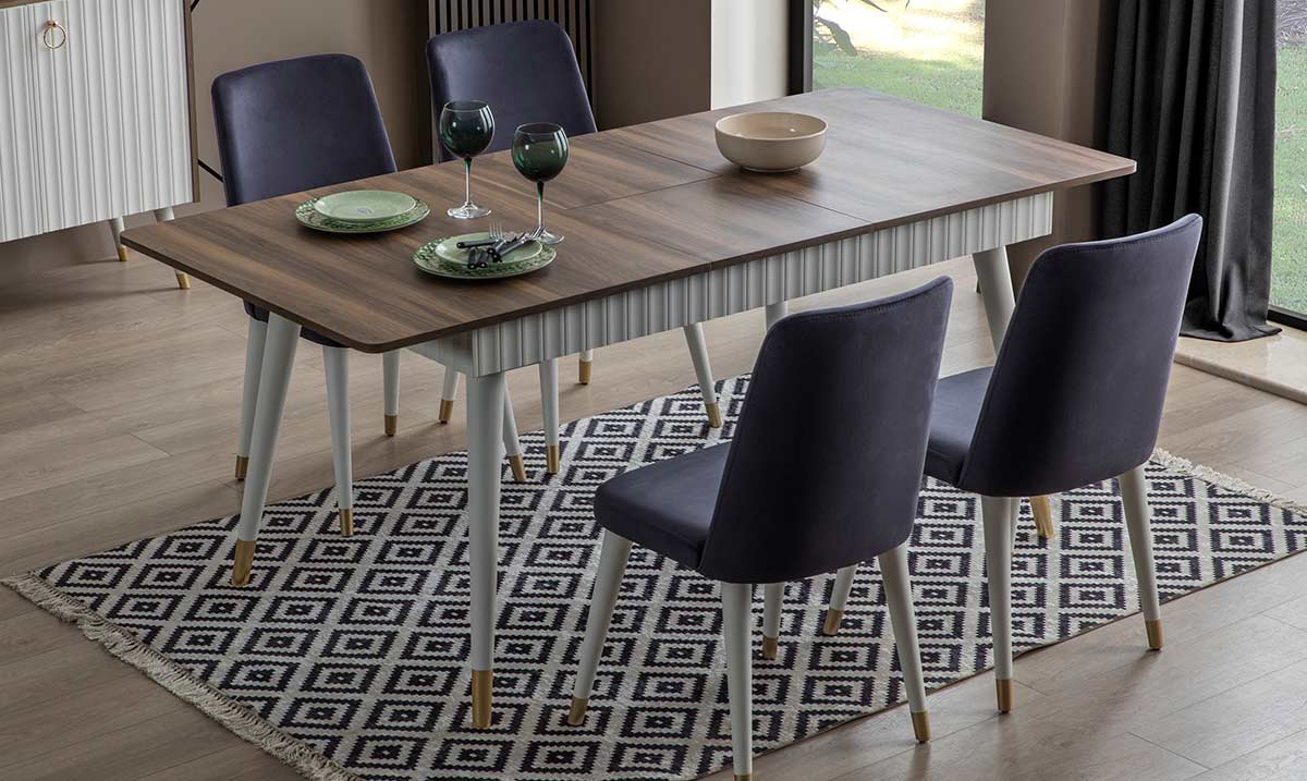 Almanya Ceviz Aytaşı Yemek Odası Takımı Yemek Odası