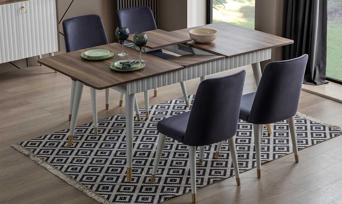 Almanya Ceviz Aytaşı Yemek Odası Takımı Yemek Odası