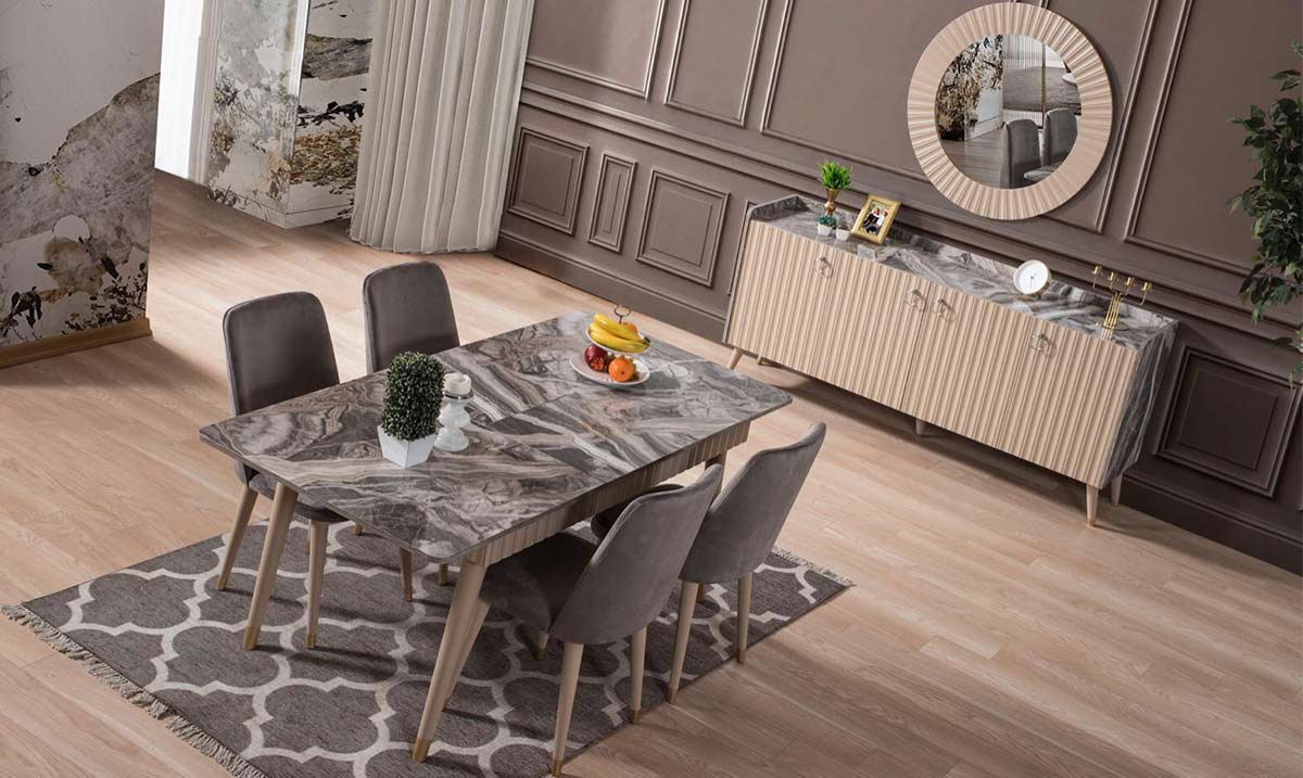 Almanya Gri Capicino Yemek Odası Takımı Yemek Odası