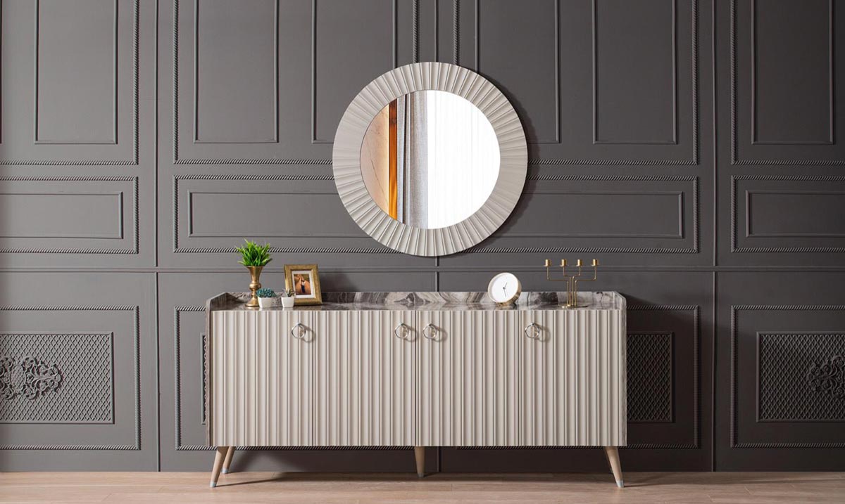 Almanya Gri Yemek Odası Takımı Yemek Odası